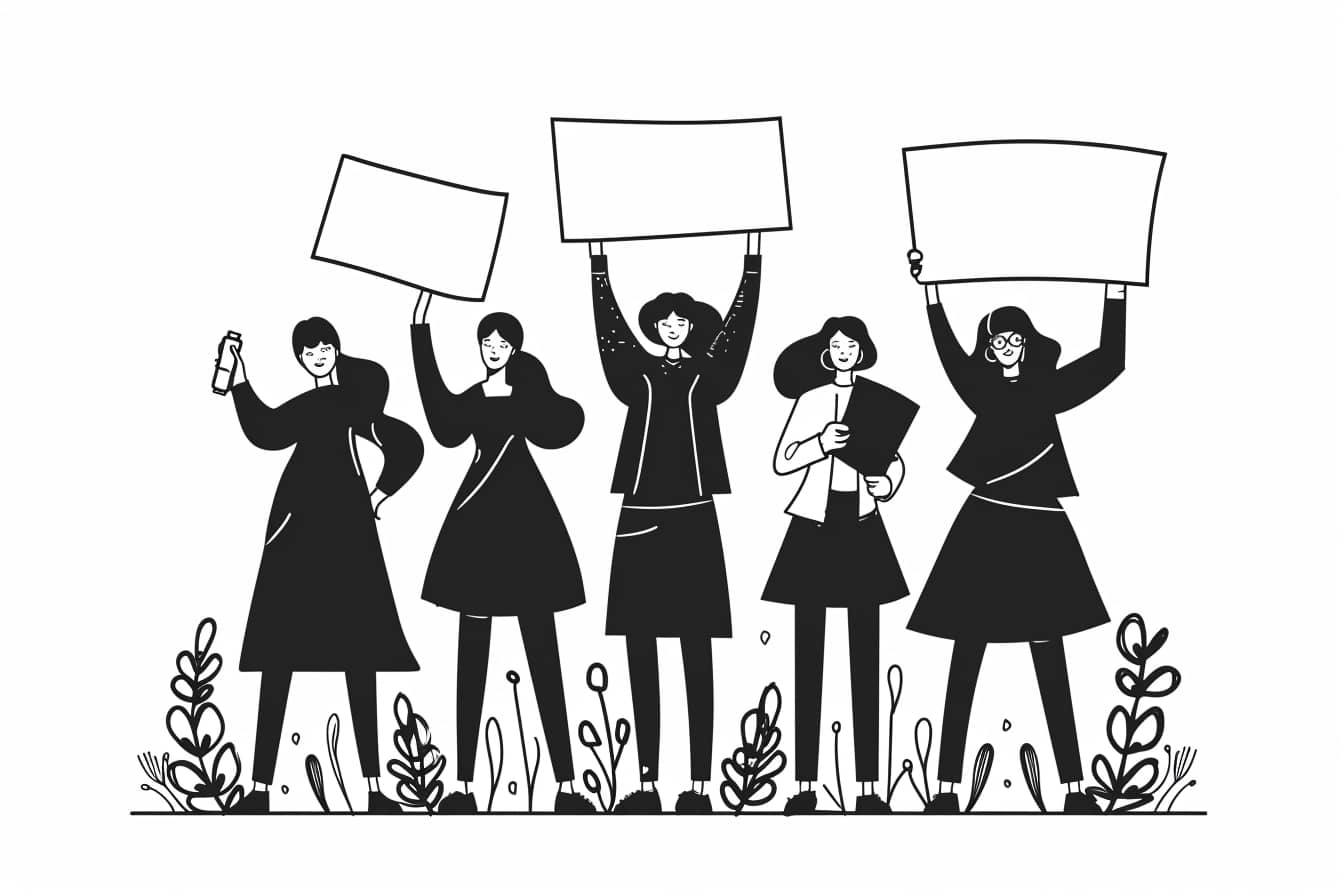 Image of men and women engaging in open dialogue and collaboration for gender equality