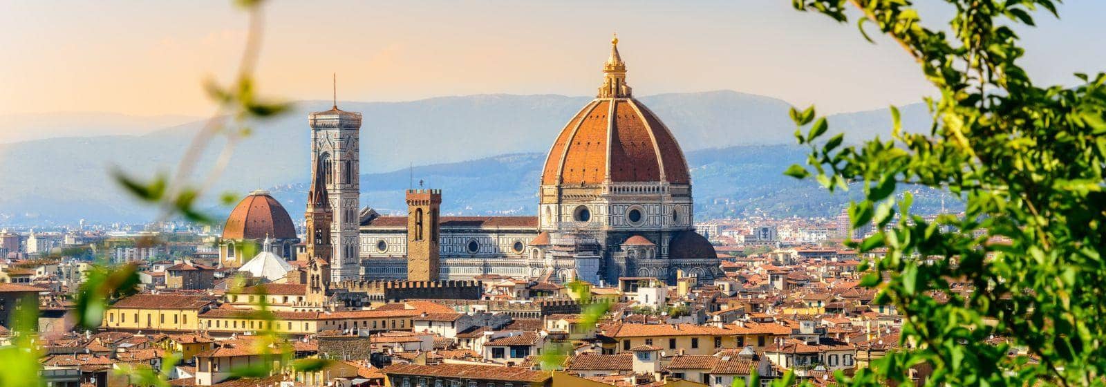 Panoramic view of Florence with the iconic Florence Cathedral