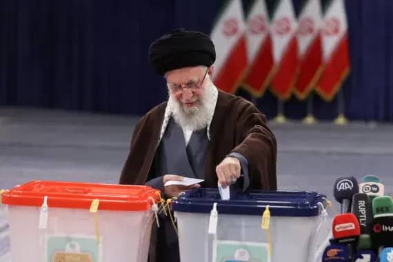 Digital map of Iran with election symbols, representing the nationwide impact of the 2024 elections.