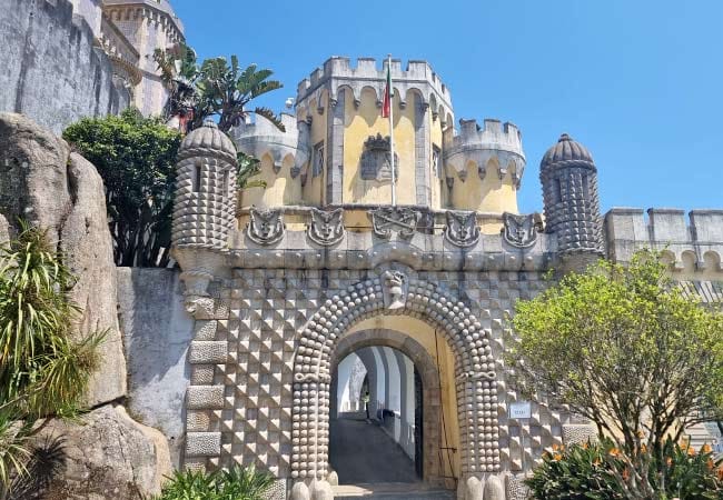 Vibrant Pena National Palace in Sintra.